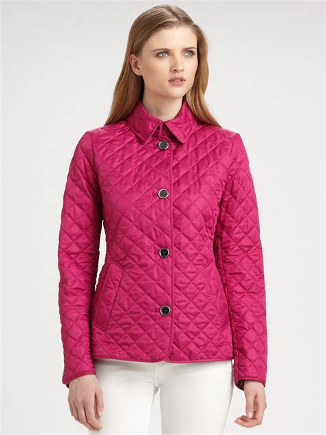 fuchsia burberry quilted jacket|burberry cashmere jacket.